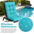 thumbnail image 2 of FODINGHILL Rocking Chair Cushions Set of 2,Polyester Weatherproof Outdoor High Back Rocker Chairs Cushion with Ties,Thickened Seat for Patio,Aqua, 2 of 10