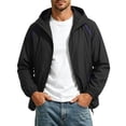 thumbnail image 4 of Zpzdpjkx Mens Color-Blocked Stripe Hooded Sun Protection Jacket Windproof Drawstring Hem Zipper Pockets Lightweight Outerwear for Travel Jogging Cycling Golf Daily Commute Casual Jackets for Men, 4 of 4
