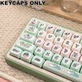 thumbnail image 4 of 1Set PBT Keycaps, MOA Profile Milk Green Pig Cartoon Keycaps Dye Sublimation for Mechanical Keyboards, 4 of 14
