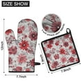 thumbnail image 6 of Pioneer Flower Kitchen Oven Mitt and Pot Holder Sets 2 Pcs for Baking, Cooking and Grilling, Heat Resistant Up To 392 °F, 6 of 7