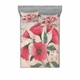 thumbnail image 2 of Ambesonne Vintage Fitted Sheet & Pillow Sham Set, Pink Romantic Flowers, Twin, Pale Pink Hot Pink, 2 of 3