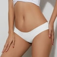 thumbnail image 2 of COMVALUE Ice Silk Underwear for Women Lace Cheeky Bikini Panties Full Coverage Soft Stretch Hipster Ladies Briefs 1 Pack (White, L), 2 of 9