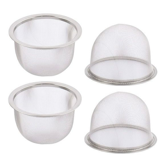 Stainless Steel Round Mesh Tea Leaf Spice Teapot Filter Strainer 80mm Dia 4pcs