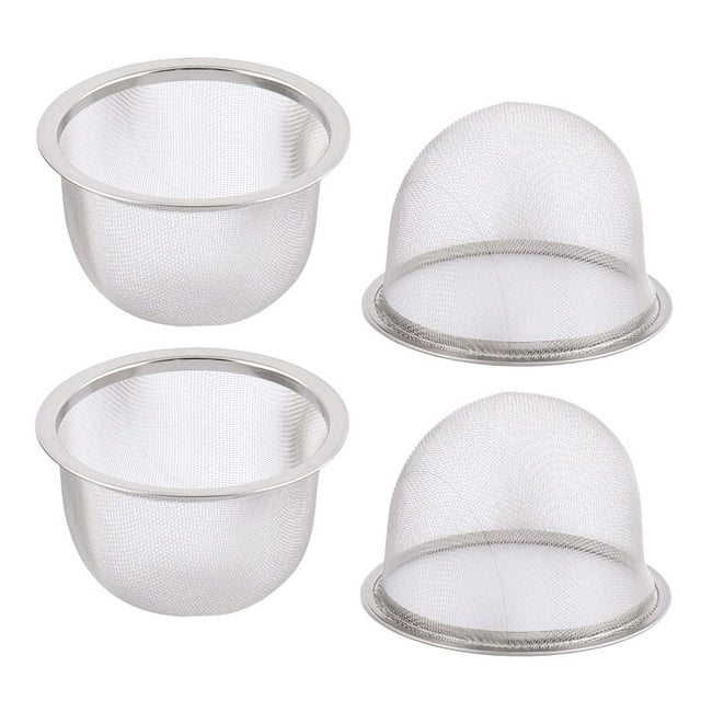 Unique Bargains Filtre à Théière en Maille Ronde en Acier Inoxydable 80mm Dia 4 Pcs