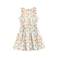 thumbnail image 4 of Iaqnaocc Girls Dresses Size 8 Mini Floral Print Dress Party Cute Sleeveless Girls Dresses 2026 Summer Stylish Special Occasion Dresses Saffron 5-6 Years, 4 of 4