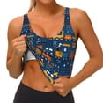 thumbnail image 3 of Pofeuu Funny Steam Train Print Sports Bra for Women Sexy Vest Yoga Running Gym Fitness Crop Bras Tops-XX-Large, 3 of 8