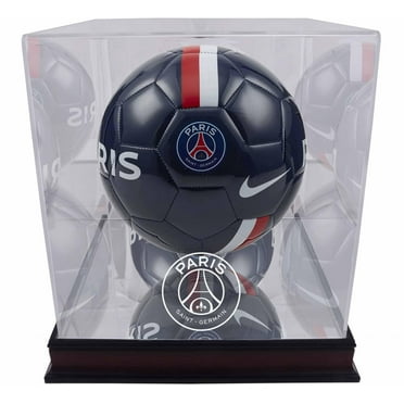 Paris Saint-Germain Mahogany Team Logo Soccer Ball Display Case - Fanatics Authentic Certified
