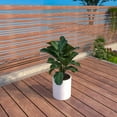 thumbnail image 6 of LeisureMod Tundra Fiberstone and MGO Clay Planter, Mid-Century Modern Round Planter Pot for Indoor and Outdoor (White, 14 Inch), 6 of 6