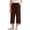Pink, variant on Pants for Girls High Waist Culottes with Side Pockets Striped Cropped Wide Leg Casual Summer Trousers Playwear Khaki 130