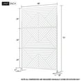 thumbnail image 3 of Lirago Zodiac Decorative Screen White 76"H x 47.2"L x 15.10"W, 3 of 6
