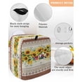 thumbnail image 3 of Sunflower Brown Stand Mixer Dust Cover with Storage Pocket & Handles,Retro Southwest Country Plant Leaf Floral Fits All Tilt Head & Bowl Lift Kitchen Appliance Cover Organizer Accessories,6-8 Quart, 3 of 6