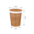 thumbnail image 4 of Kouboo Cambria Rattan Laundry Mesh Hamper with Liner, Laundry Hamper with Lid For Clothes, Handwoven Storage Basket, Honey Brown, 4 of 6