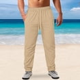 thumbnail image 2 of JAKANYQ Men Pants Spring And Summer Pinstripe Cotton And Casual Sports Classic Leisure, 2 of 6