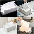 thumbnail image 4 of KAKOWELY Disposable Facial Towel Storage Box Rectangular Acrylic Simple Design for Office Use 1Pcs, 4 of 8