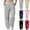 Light Gray, variant on PUMISAS Sweatpants For Women Casual Sweat Pants Solid Color Elastic And Adjustable Waistband Joggers With Sides Pockets Loose Warmth Trousers