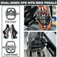 thumbnail image 3 of BUCKLOS SPD Pedals PD-M680 MTB Mountain Bike Clip in Dual Sided Pedals - Road Bike Flat & Clipless Sealed Bearing Bicycle Clips Pedal Compatible with Shimano SPD Cleats (9/16" Aluminum), 3 of 7
