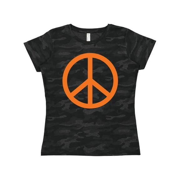Inktastic Funky Orange Peace Sign Women's T-Shirt