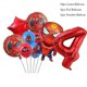 thumbnail image 4 of Nueva decoración de fiesta de cumpleaños de Spiderman superhéroe rojo tema de Spiderman vajilla taza plato telón de fondo B, 4 of 5