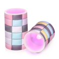 thumbnail image 7 of Yayeee Flameless Candles with Remote Flickering Battery Operated Multi Color Changing, Gray Checkered Pattern, 7 of 7