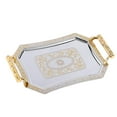 thumbnail image 1 of Stainless Pattern Tray Organizer Dessert Tray for Home Kitchen Dinner , gold m, 1 of 8