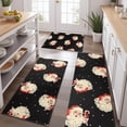 thumbnail image 2 of Black Christmas Santa Pattern Kitchen Rugs Sets Of 3,Kitchen Runner Rugs Non Skid Washable,Decorative Kitchen Floor Mats for Kitchen,Sink,Laundry,17"x30"+ 17"x47" + 17"x59", 2 of 6