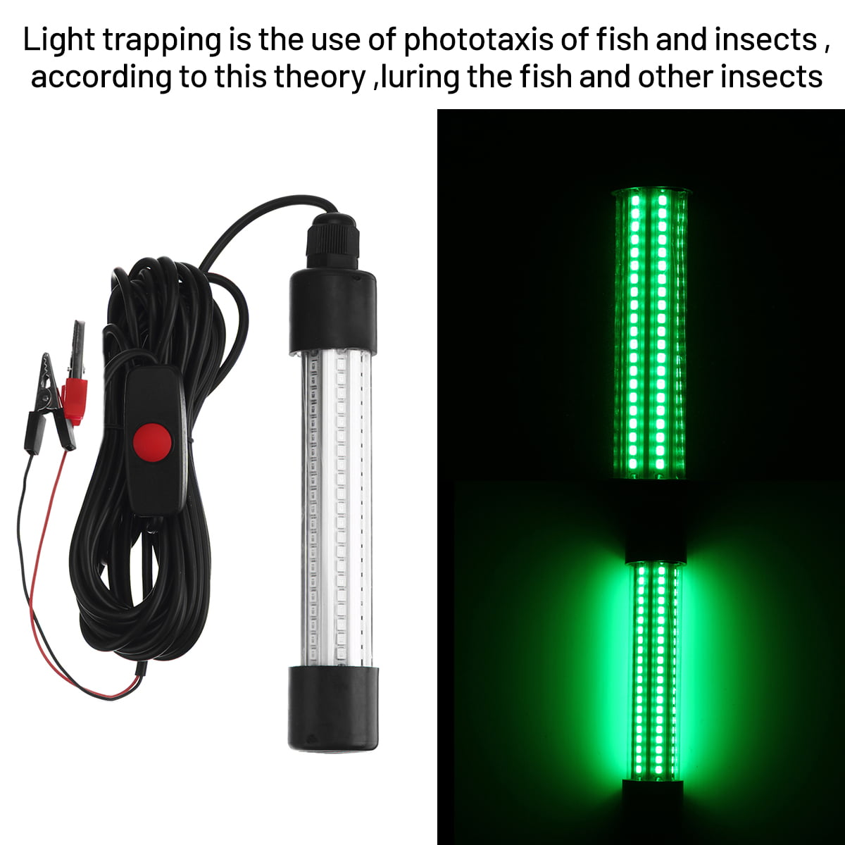 12-24V Green LED Underwater Fishing Light
