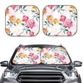 thumbnail image 2 of Fotbe Colorful Flowers 2-Piece Car Windshield Sun Shade | Sun Blocker for Car Windshield | Foldable Automotive Interior Accessories for Sun Protection-Medium, 2 of 7