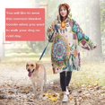thumbnail image 4 of Wearable Oversized Blanket,Pioneer Flower Floral Print Pattern Wearable Blanket Hoodie for Adults,Cozy Hooded Blankets with Super Pockets,Super Warm Fuzzy Pullover for Women & Men, 4 of 6