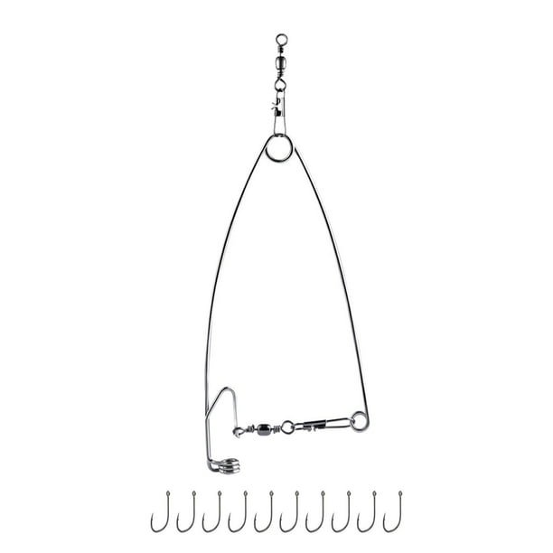 Gancho de pesca automático, conector de anzuelos de pesca, gancho de resorte duradero para estanques. talla 3