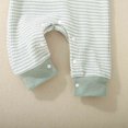 thumbnail image 5 of larppty Newborn Infant Baby Boy Waffle Cotton Romper Clothes Onesie Stripe Jumpsuit 0 3 6 12 18 Months Long Sleeve Outfits, 5 of 9
