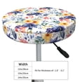 thumbnail image 4 of Kdxio Lilies Flowers Print Stool Covers Round,Stretch Round Bar Stool Covers Washable Bar Stool Cushion Slipcover for 12-15 Inch Chair, 4 of 7