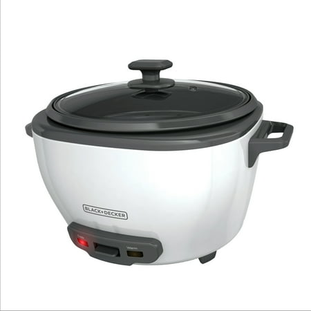 BLACK+DECKER 28-Cup Cooked/14-Cup Uncooked Rice Cooker and Food Steamer  White  RC5280