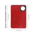 thumbnail image 4 of Unique Bargains 1 Set Foundation Spatula and Palette Set Durable Rectangular Makeup Artist Tools Red, 4 of 5