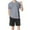 Gray, variant on Bovxnpu Men's Shirt and Shorts Set 2 Piece Summer Tracksuits Short Sleeve Crew Neck Everyday Casual Athletic Shorts Set