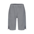thumbnail image 4 of XIMIN Boys Short Beach Pants Knee Length Cropped Split Summer Casual Shorts Teen Kids Lightweight Elastic Waist Trousers, 4 of 4