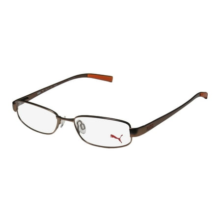 New Puma 15361 Exa - Ii Mens/Womens Designer Full-Rim Brown Popular Style Ophthalmic Frame Demo Lenses 48-16-140 Flexible Hinges Eyeglasses/Glasses