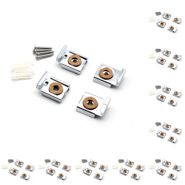 Scienceny 1 Juego de Clips para espejos, forma cuadrada, fácil de instalar, Clip montado, estabilizador práctico, accesorios para el hogar, colgador de Titular cuadrado 10piezas Scienceny CBP341128