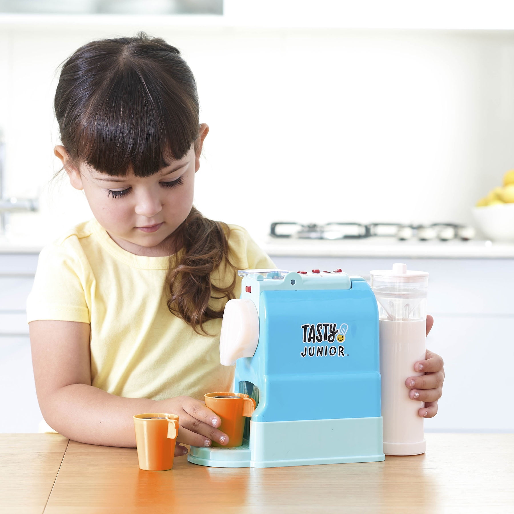 Tasty Jr – Kids Pretend Play Toy Coffee Maker Set w/ Lights & Sound - Ages 3+