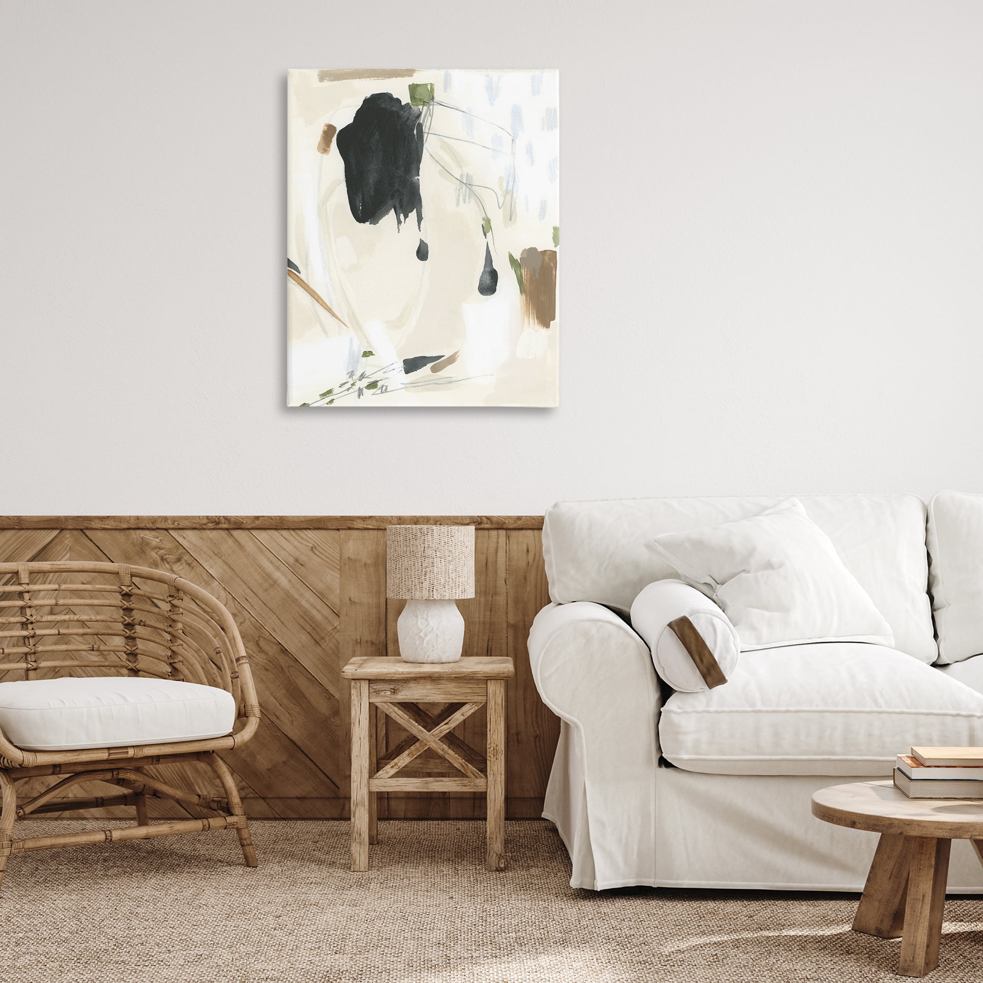 Stupell Industries Subtle Abstract Painting Abstract Painting Gallery Wrapped Canvas Art Print Wall Art, 30 x 40