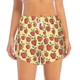 thumbnail image 4 of Lsque Fruit Printed Women's Running Shorts with Liner Pockets,Elastic Quick Dry Workout Athletic Gym Yoga Shorts,Womens High Waist Shorts-Small, 4 of 9