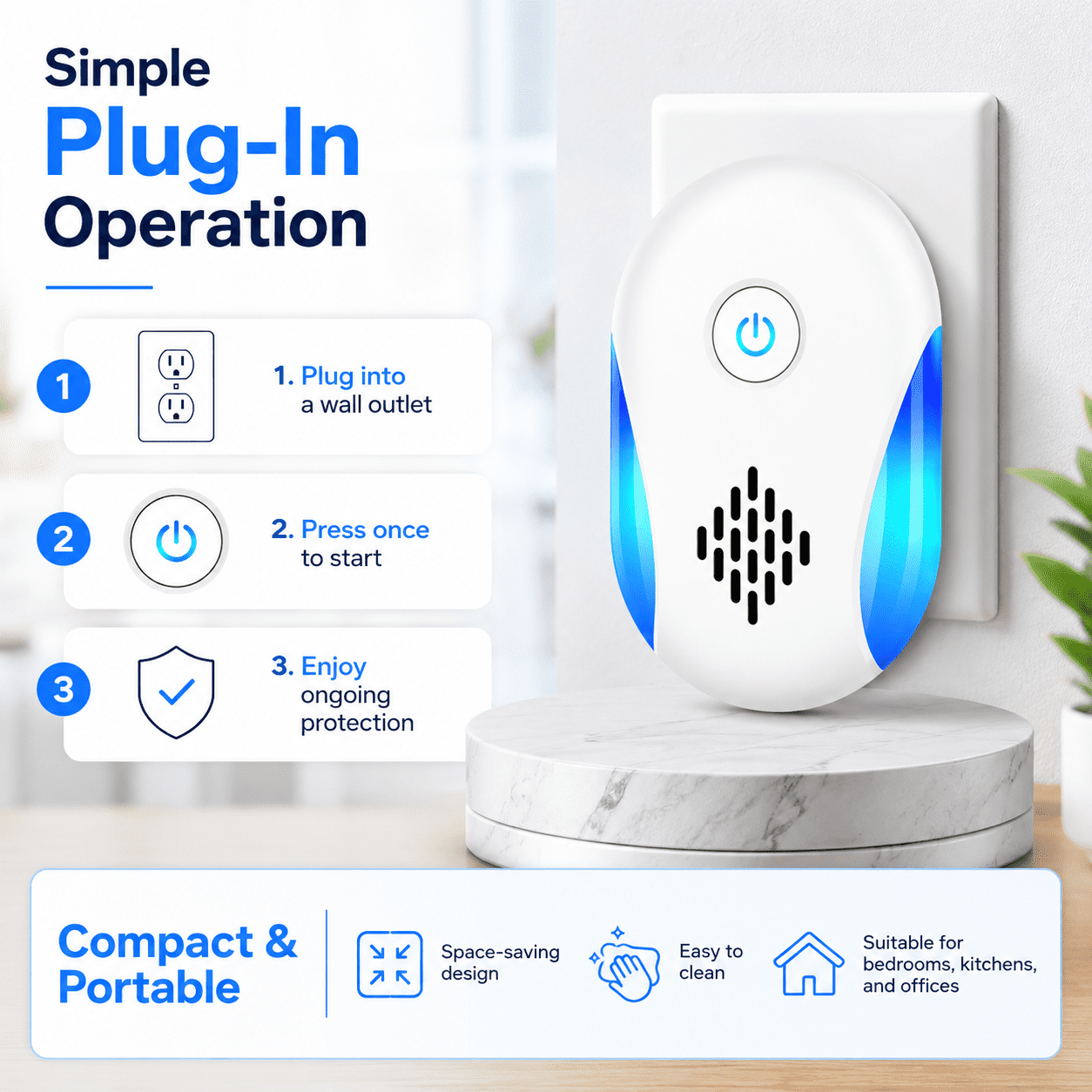 Vermix Pulse Pro, 2026 Upgraded Ultrasonic Pest Repeller, Plug-in Indoor Pest Repellent for Mice and Pests, Electronic Pest Control Device for Home, Kitchen, Bedroom, Office