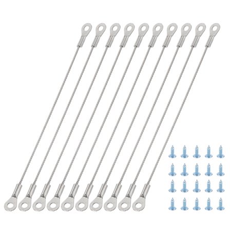 10Pack Cabinet Door Restraint, 6" x 0.06" Hinge Limiter with Screws