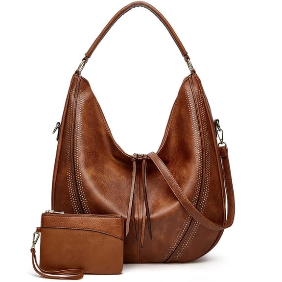 Women Fashion Synthetic Leather Handbags Shoulder Bag Phone Bag Card Holder 4pcs Set Tote