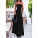 thumbnail image 5 of Vestido largo PRETTYGARDEN para mujer, verano 2025, sin tirantes y bolsillos, 5 of 9