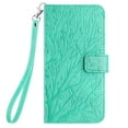 thumbnail image 3 of Feishell Slim Wallet Phone Case for Google Pixel 8,Embossed Pattern PU Leather Shockproof Magnetic Clasp Folio Flip Kickstand Card Holder Slots Phone Case with Wrist Strap,Green, 3 of 7