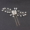 thumbnail image 3 of Accesorios para la cabeza de novia hechos a mano con perlas y diamantes de imitación, flores de seda, horquilla para el pelo para novia, corona de boda blanca, joyería, 3 of 5