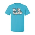 thumbnail image 2 of Wild Bobby,The Pugfather Funny Godfather Movie Logo Pug Parody, Father's Day, Men Graphic Tees, Light Turquoise, X-Large, 2 of 3
