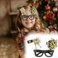 thumbnail image 2 of 2026 New Year Glasses, 1 Pack Party Plastic Eyeglasses for New Years Eve Party, Countdown, Photo Booth, Gold & Silver Glitter Photo Props for Adults, Celebration Decorations, 2 of 4