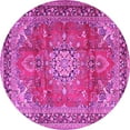 thumbnail image 1 of Ahgly Company Indoor Round Medallion Pink Traditional Area Rugs, 8' Round, 1 of 4