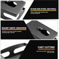 thumbnail image 4 of HUGFEGWE 2 Pcs Stainless Steel Square Slot Cutter, Drywall Oscillating Tool Outlet Box Cutter, Electrical Box Drywall Outlet Cutout Tool, One Step in Place Oscillating Square Blade for CA919-79942, 4 of 7